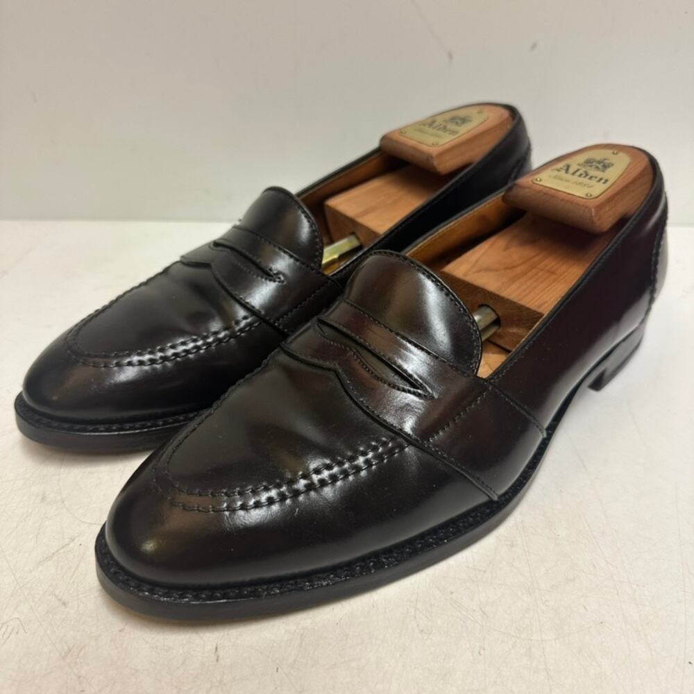 FULLY RESOLED Alden 684 Full Strap Penny Loafer Color 8 Shell Cordovan USA 10 C
